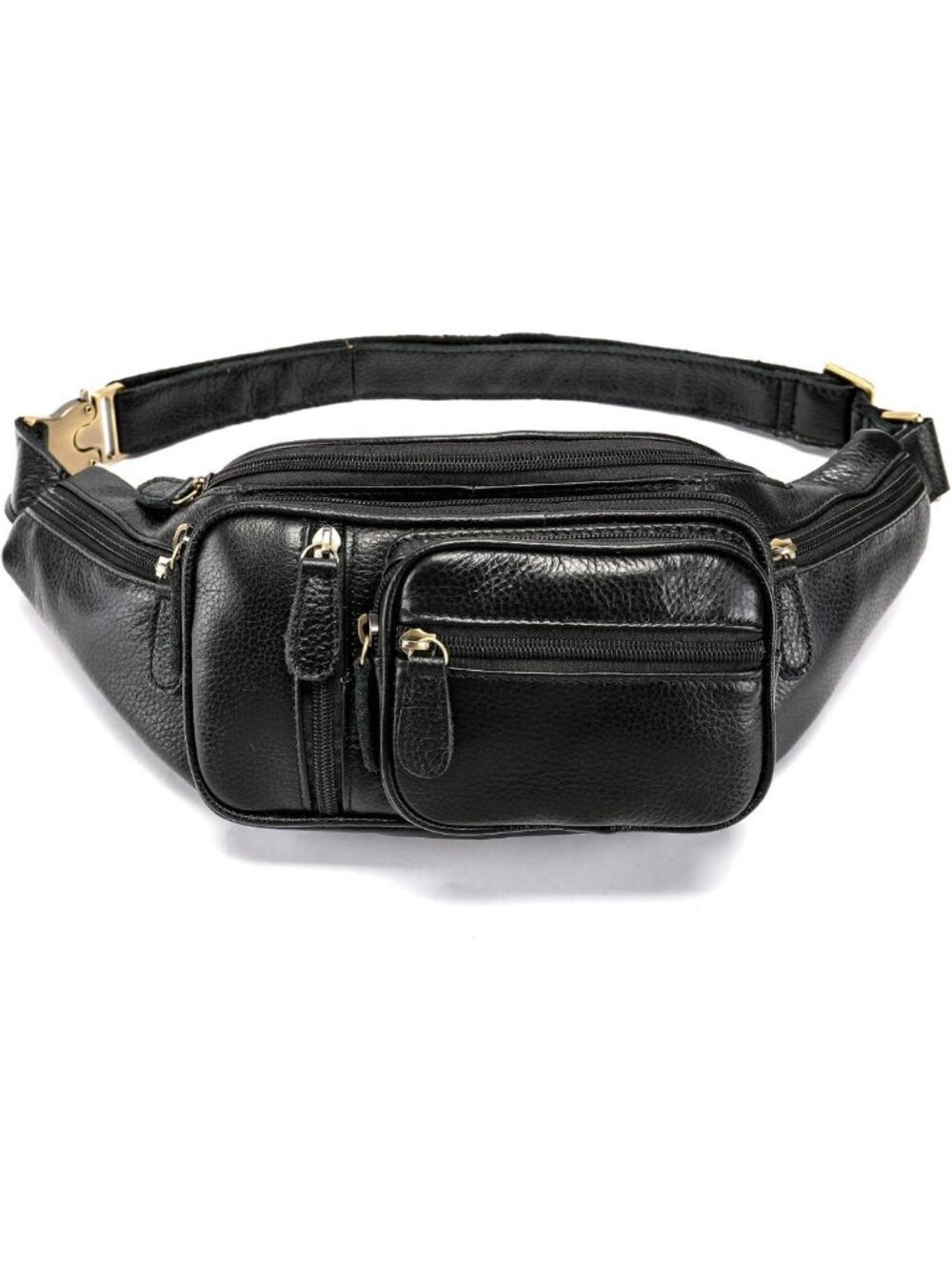 Stylish Genuine Leather Fanny Pack - Large Capacity Crossbody Waist Bag with